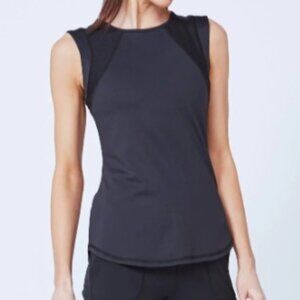 Women's Size XL Lija Performance Shirt Sleeveless Black Tennis High Neckline